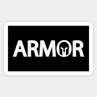 Armor artistic text design Magnet